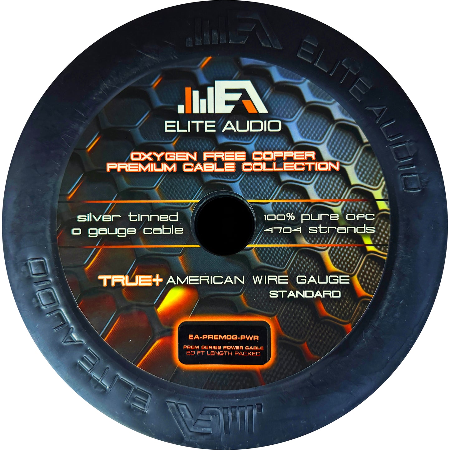 Elite Audio EA-PREM0PWR 50ft Roll Silver Tinned OFC 1/0 Wire