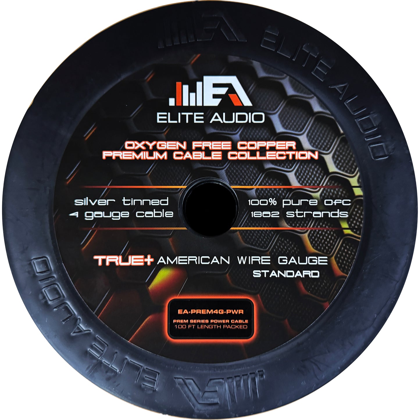 Elite Audio EA-PREM4PWR 100ft Roll Silver Tinned OFC 4 Gauge Wire